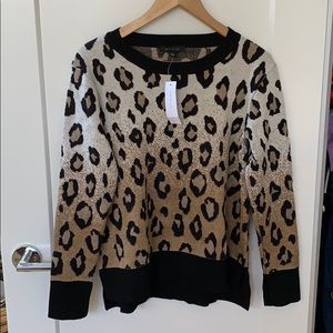 NWT Ann Taylor leopard print sweater